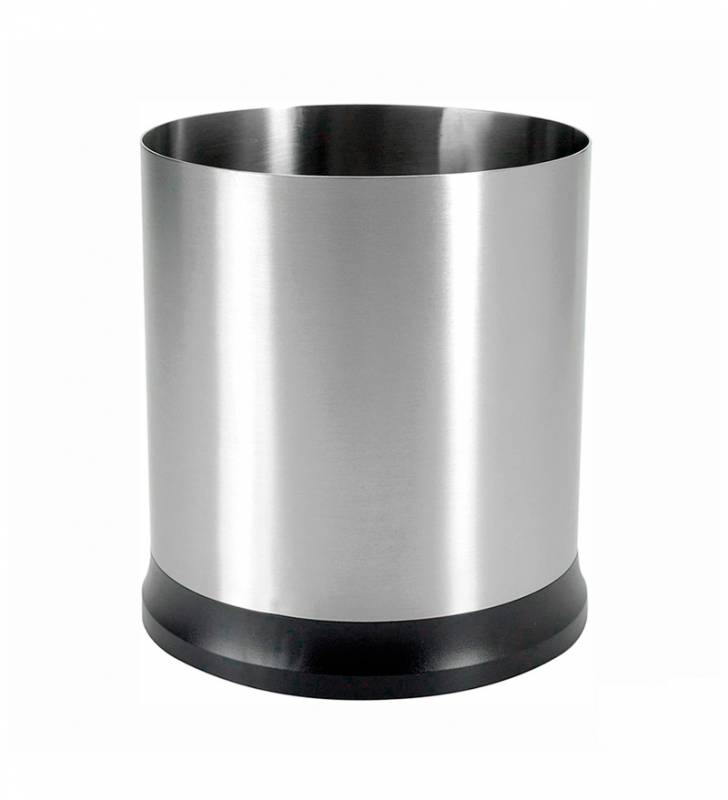 Portautensilios de cocina de acero inoxidable extragrande, giratorio en  360°, con base con peso para mayor estabilidad, recipiente para utensilios  de